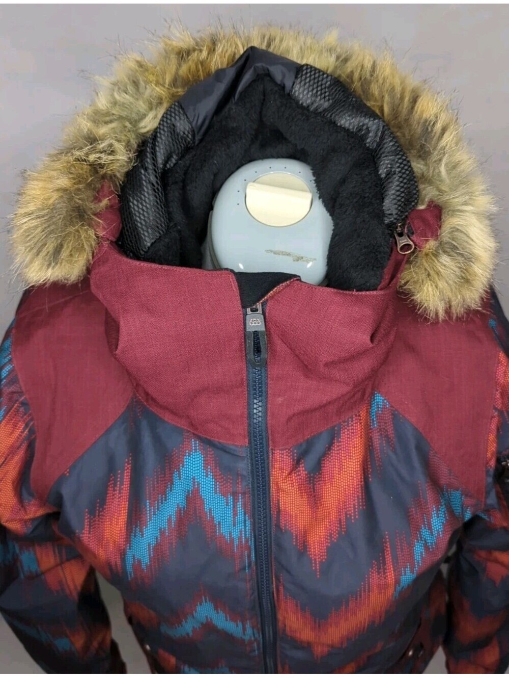 686 Authentic Aerial Ski Jacket Infidry Women Medium Aztec Thermal Snowboard Fur - Picture 10 of 13